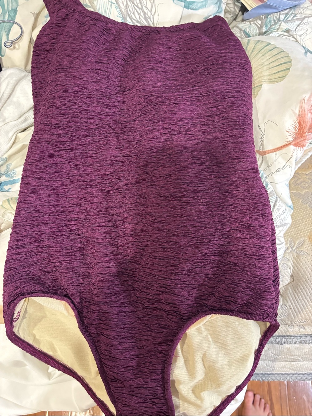 Women’s One-Piece Swimsuit in Deep Plum - Unbranded